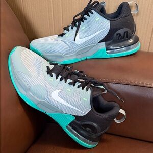 Nike Air Max Alpha trainer 5 in Light Gray and Aqua